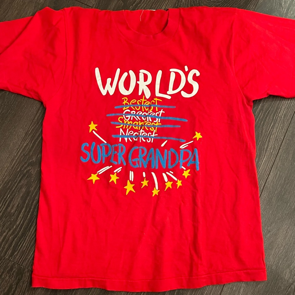 Vintage Single Stitch “Super Grandpa” Tshirt SZ Large